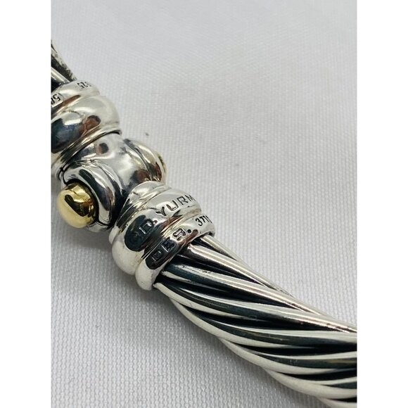David Yurman Hinge Watch Case Bangle Bracelet 925 585 14k 8" - Picture 6 of 9